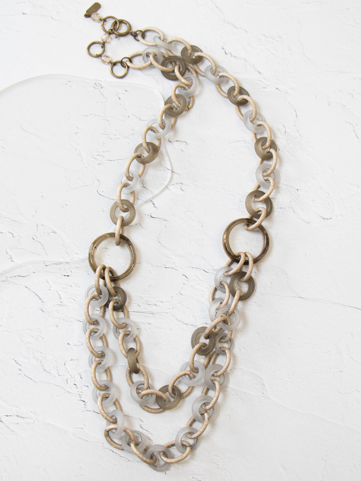 ガラスチェーンネックレス