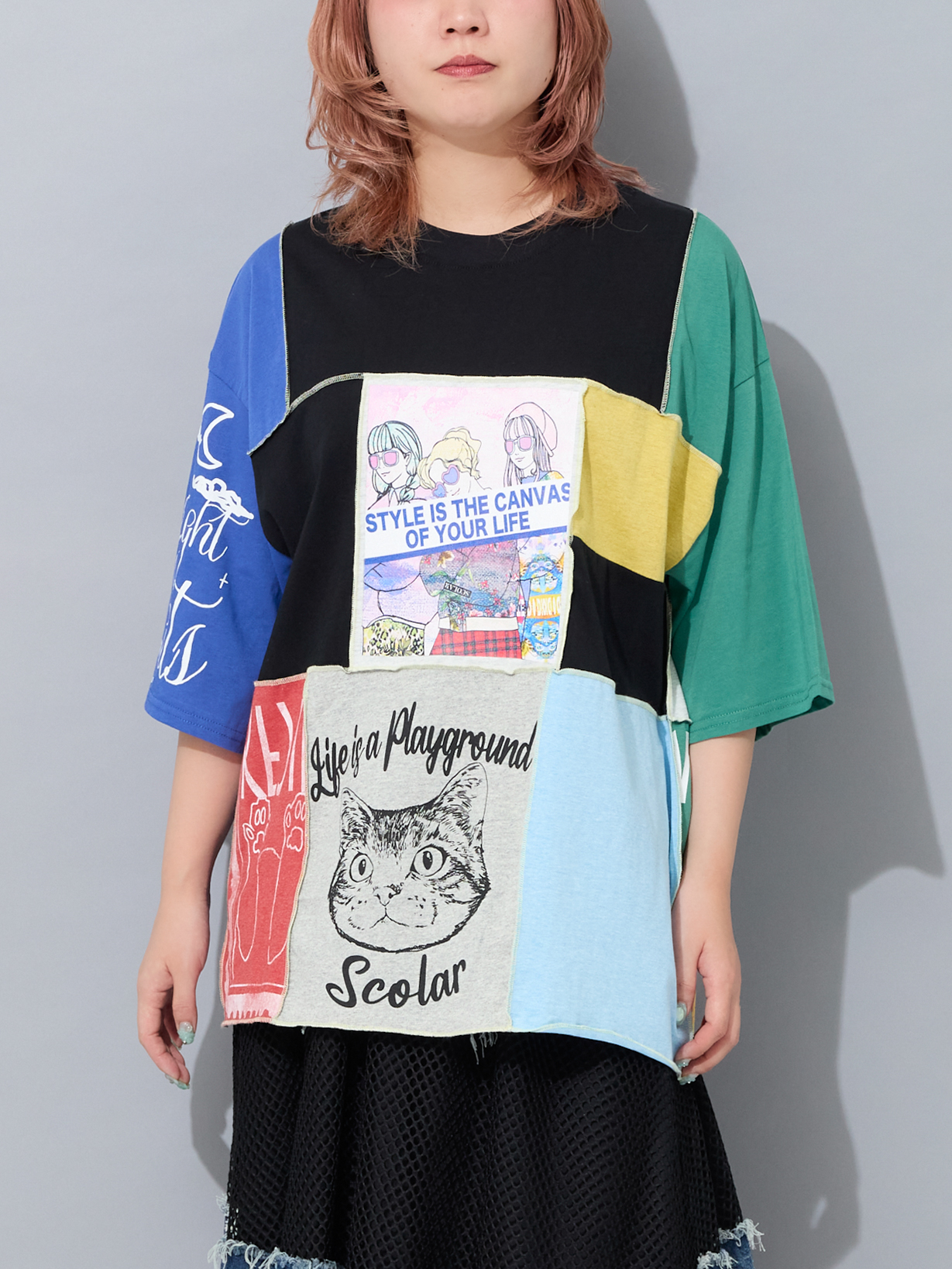 リメイクコラージュオーバーTシャツ