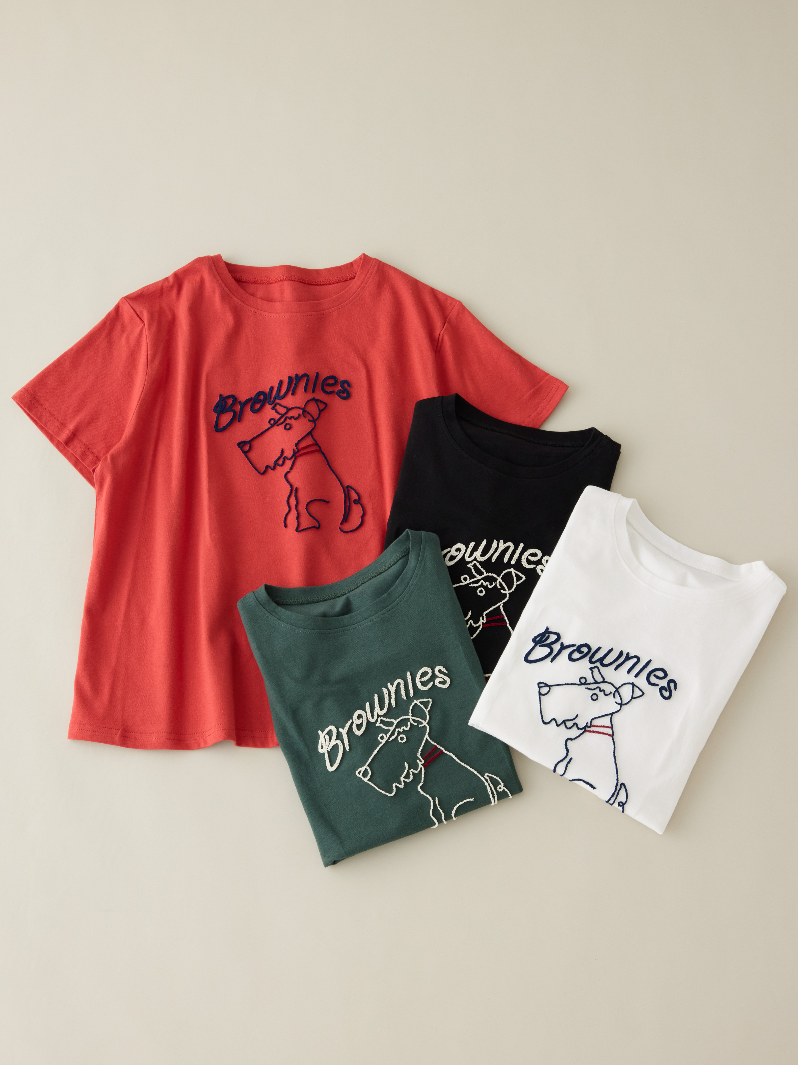 立体DOG刺繍Tシャツ