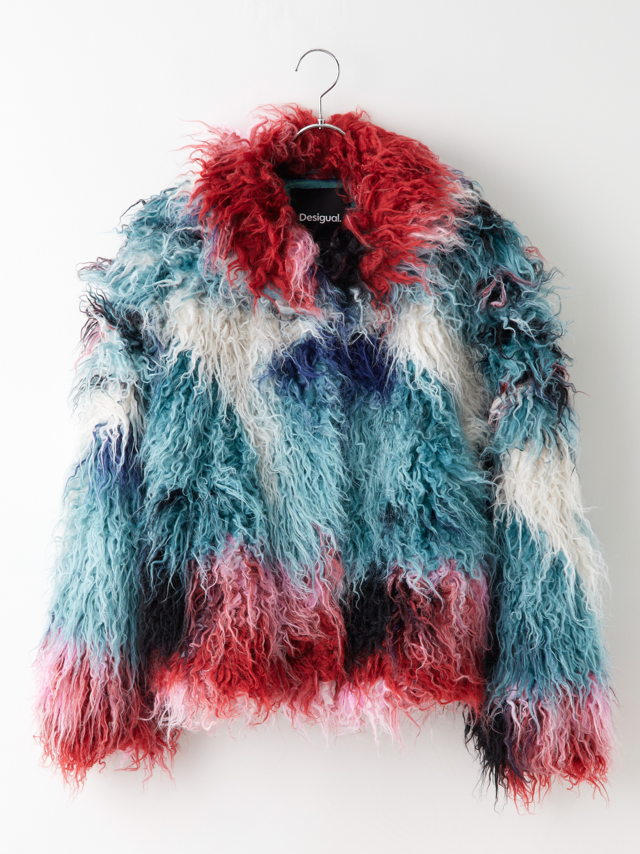 カラフルロングシャギーショートコート la primavera online store