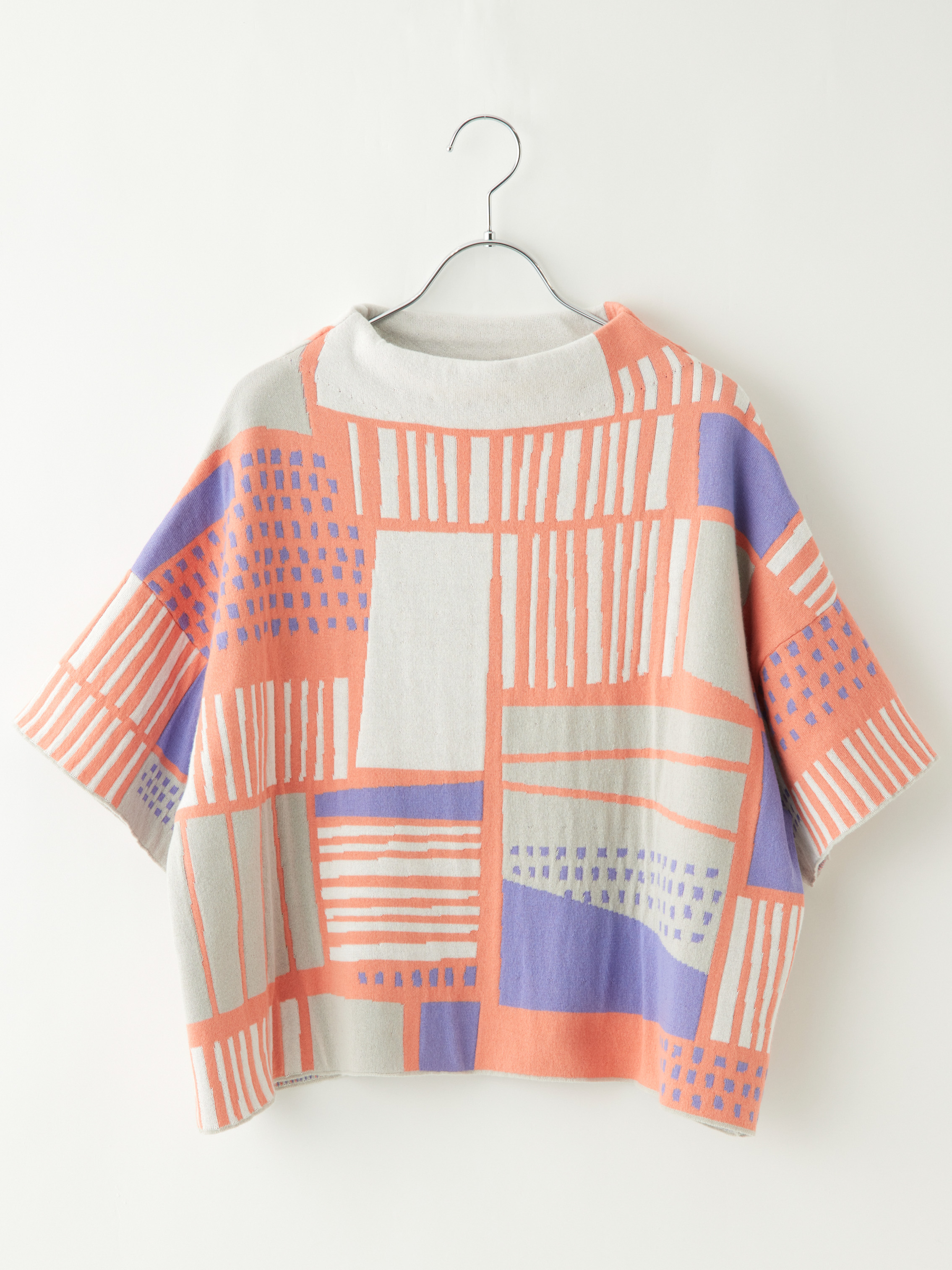 パターン柄ジャガードニットベスト la primavera online store