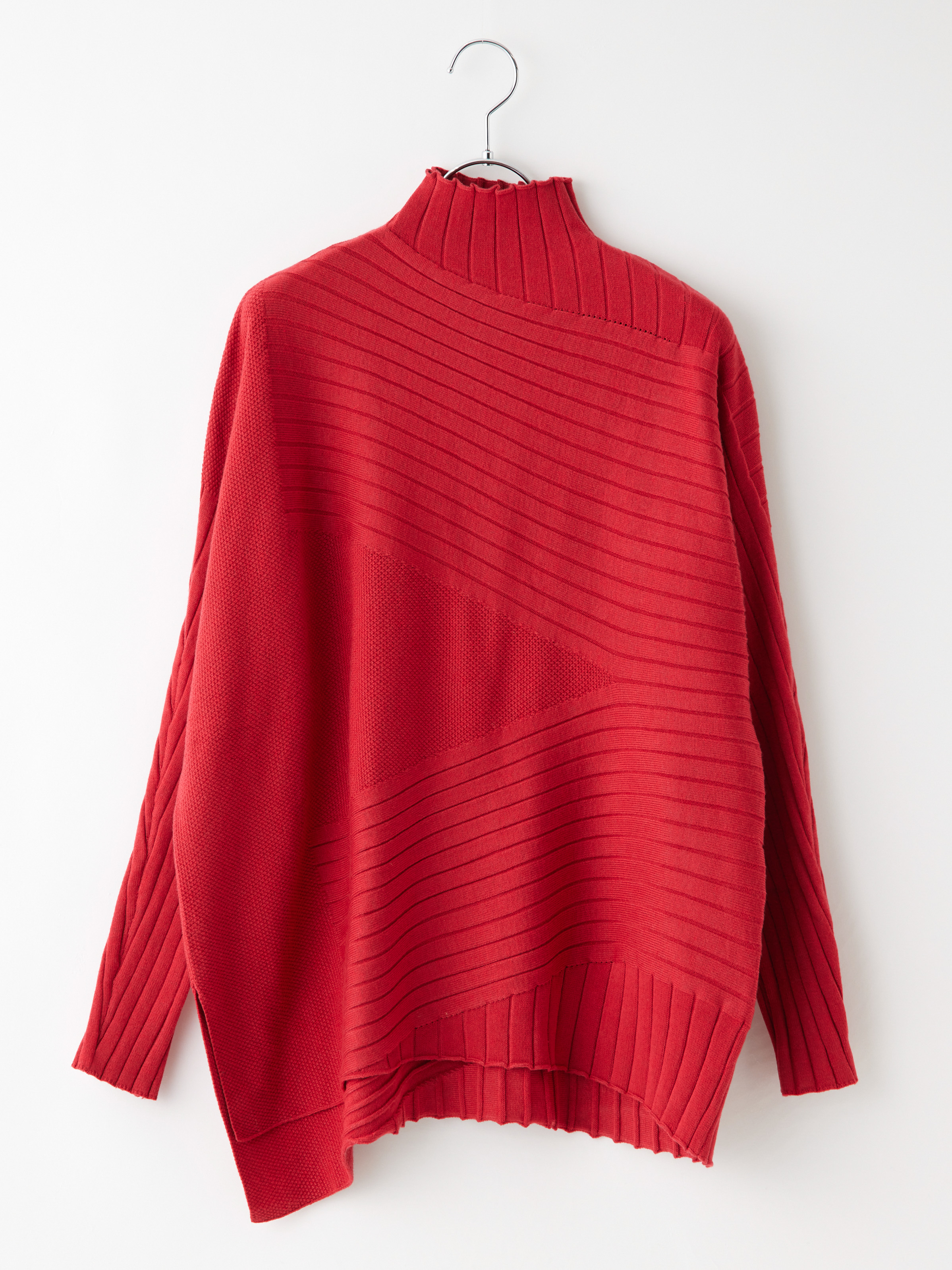 変形リブアシンメトリードルマンニット la primavera online store