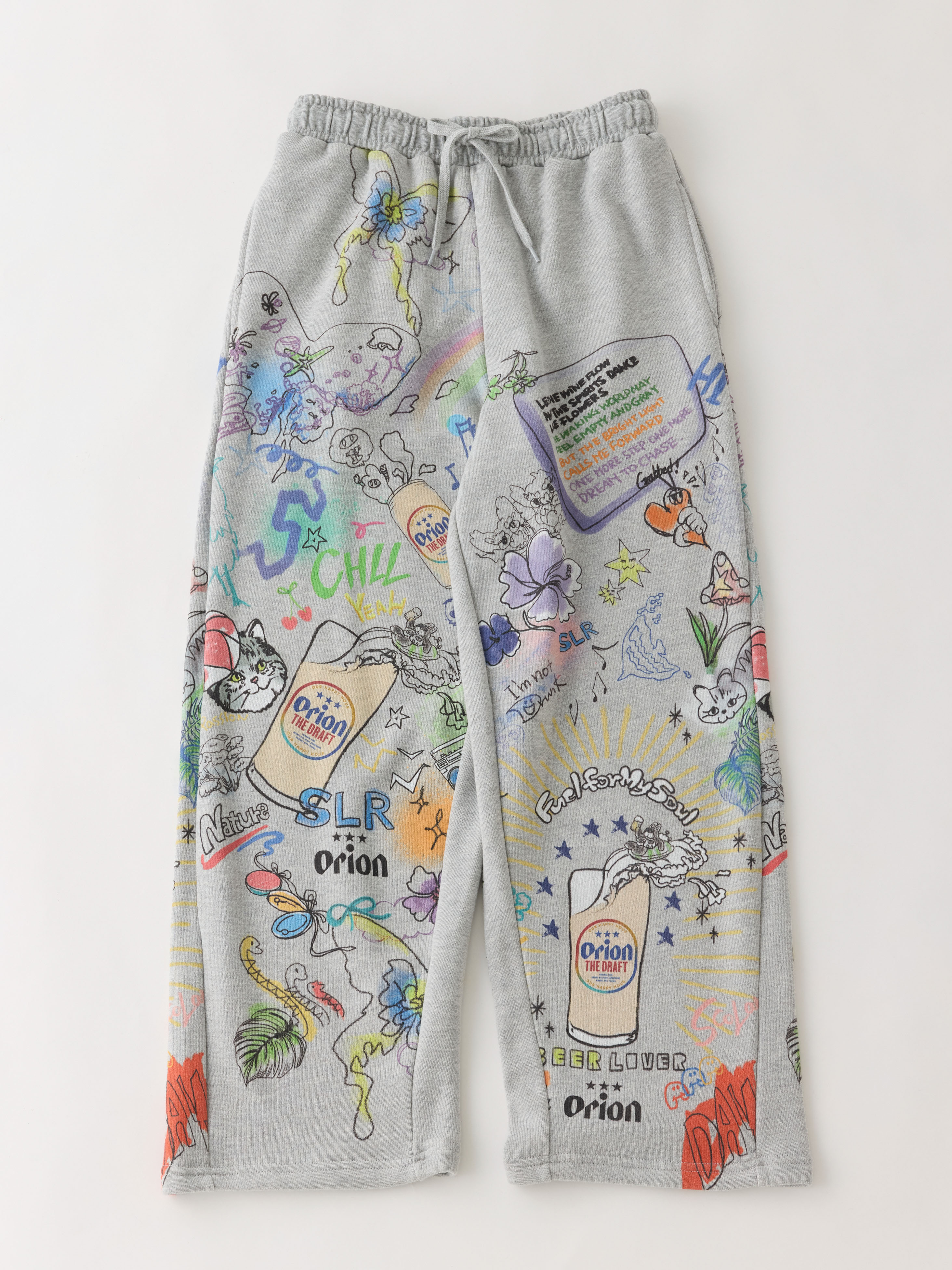 オリオンビールのプリントされた女性用のスウェットパンツ