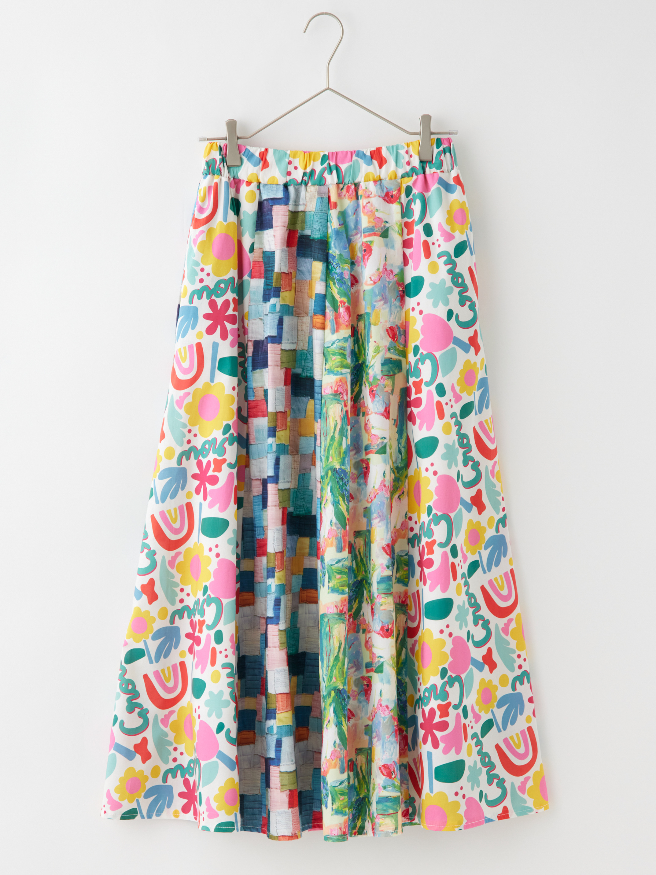 マルチプリント切替ギャザースカート