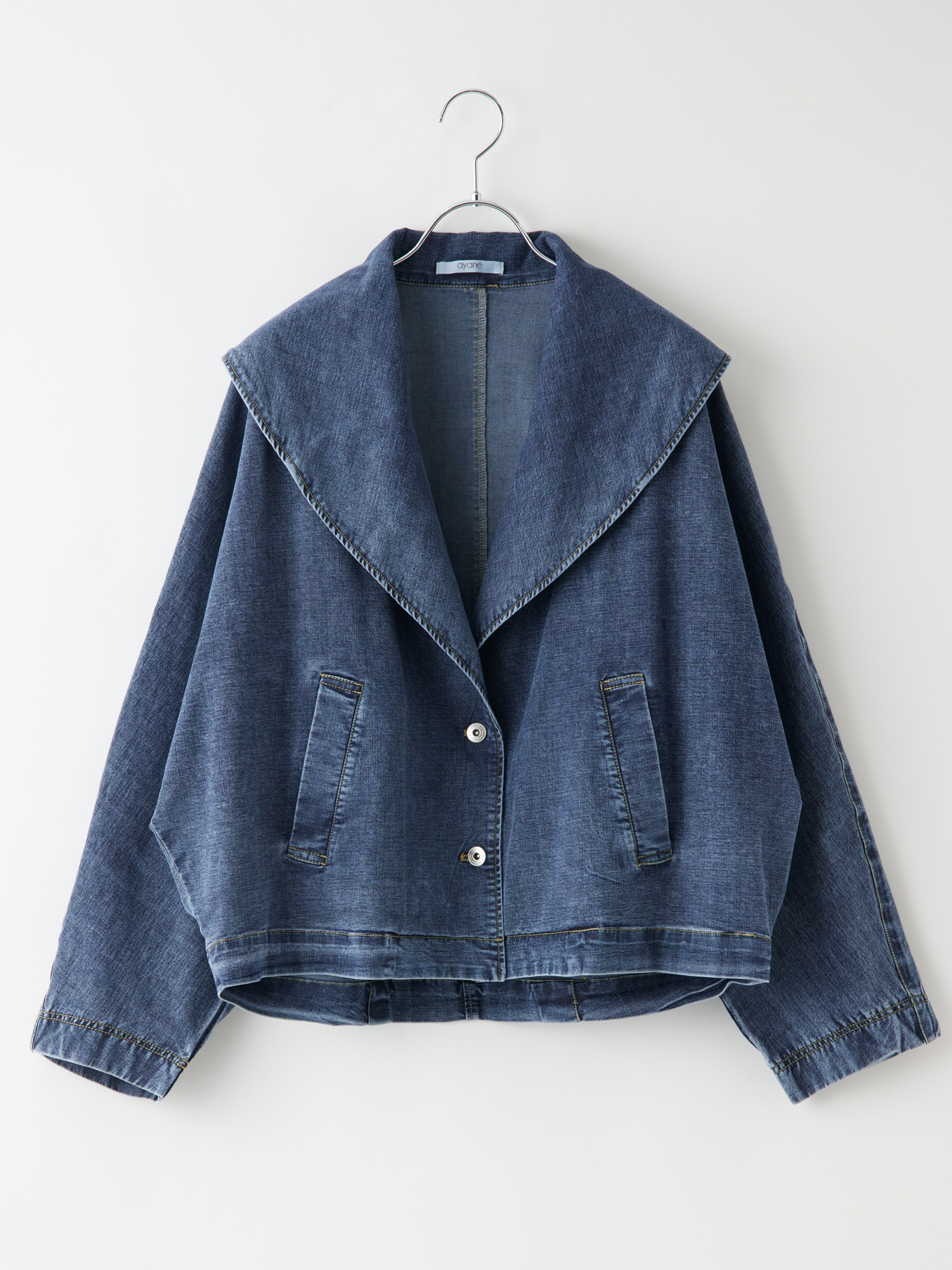 ショールカラーデニムジャケット