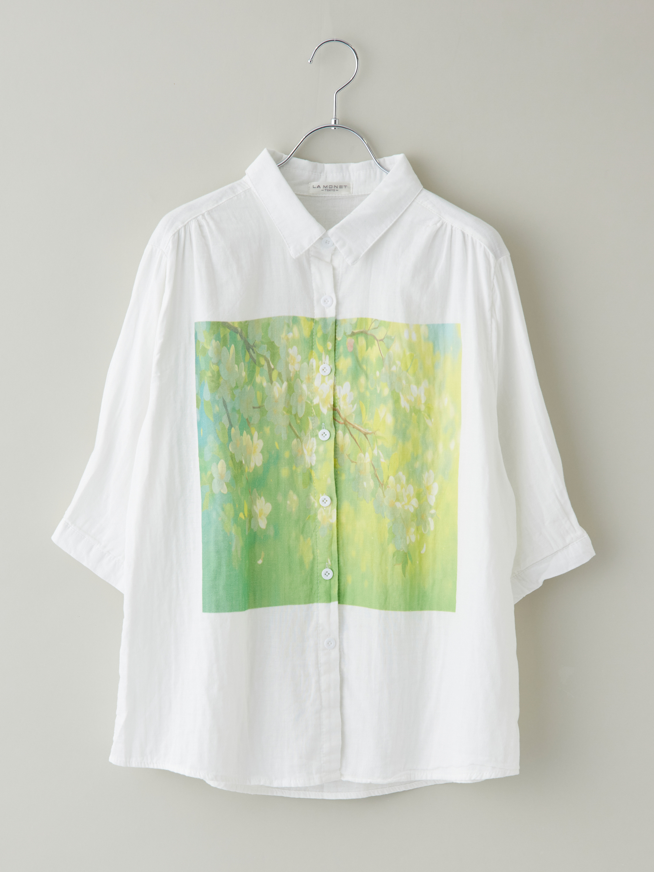 フラワープリント七分袖ブラウス la primavera online store