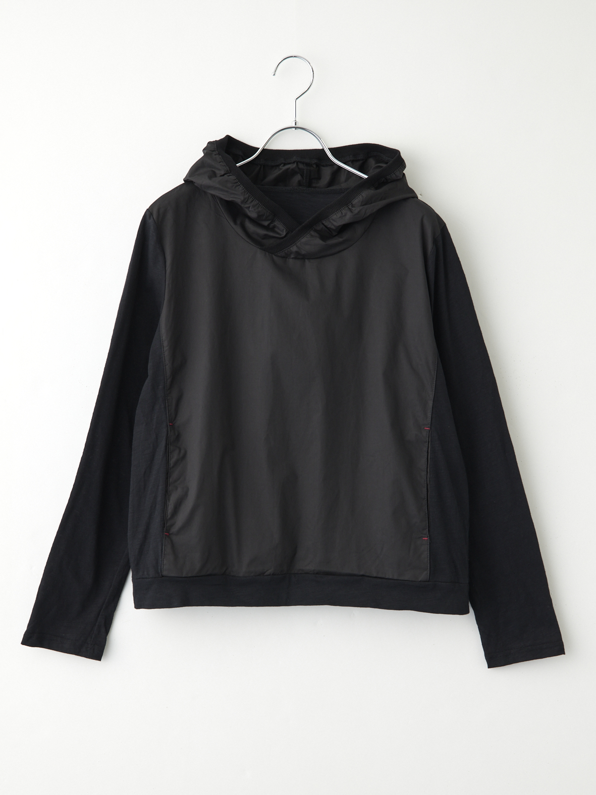 最新 フード付異素材コンビ長袖カットソー la primavera online store トップス