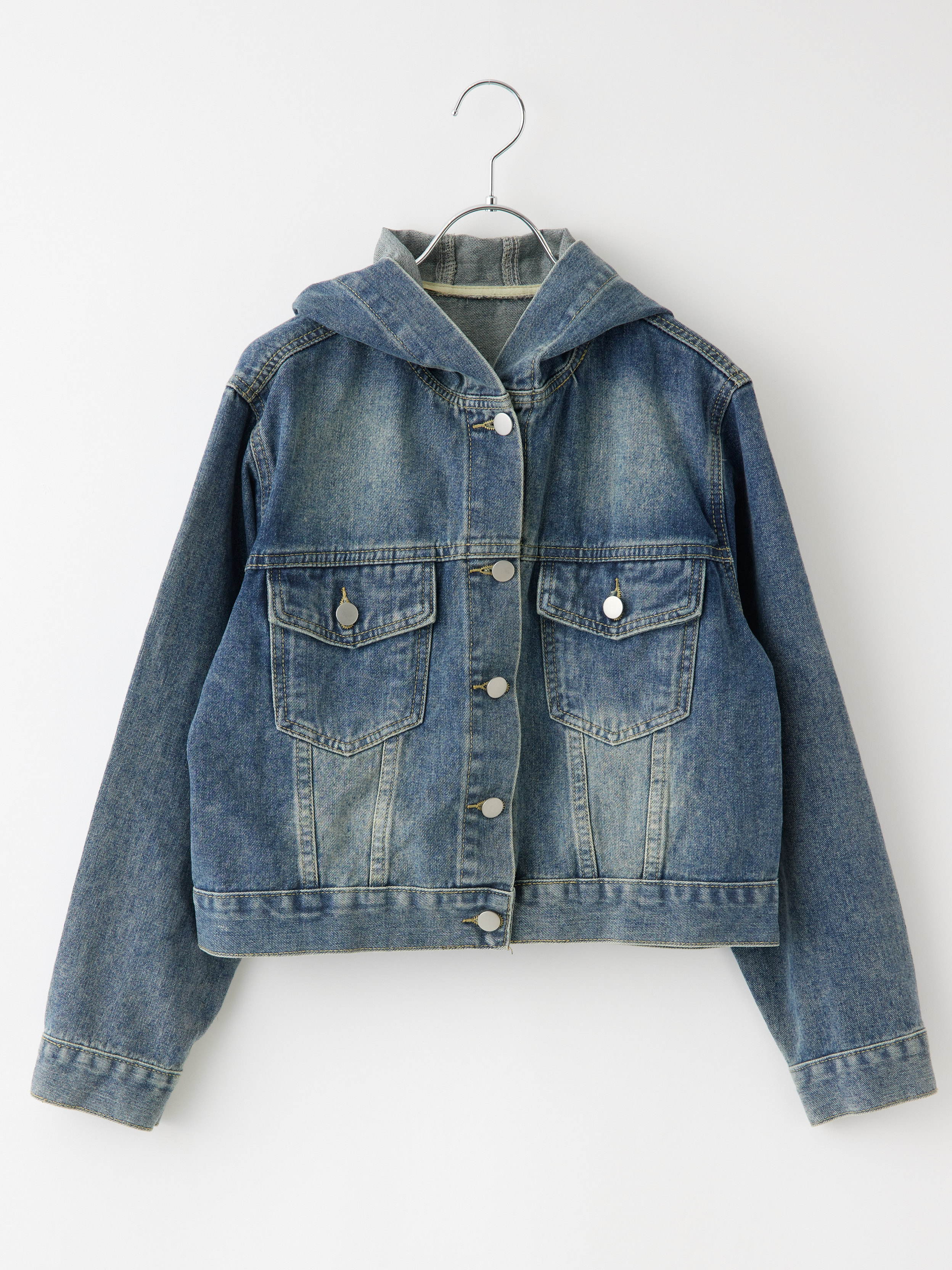 フード付きショートデニムジャケット la primavera online store