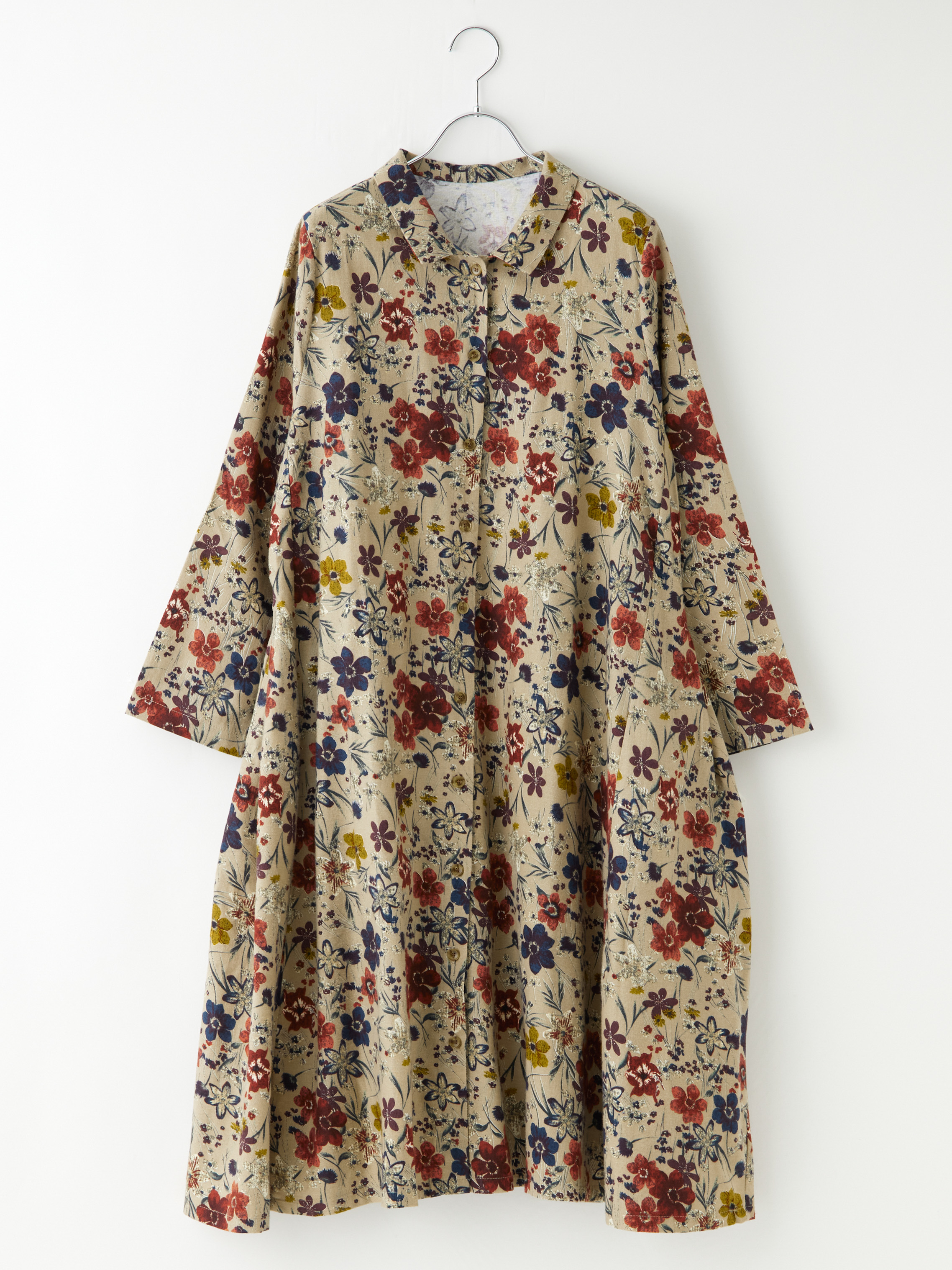 花柄ポケットタックコットンワンピース la primavera online store