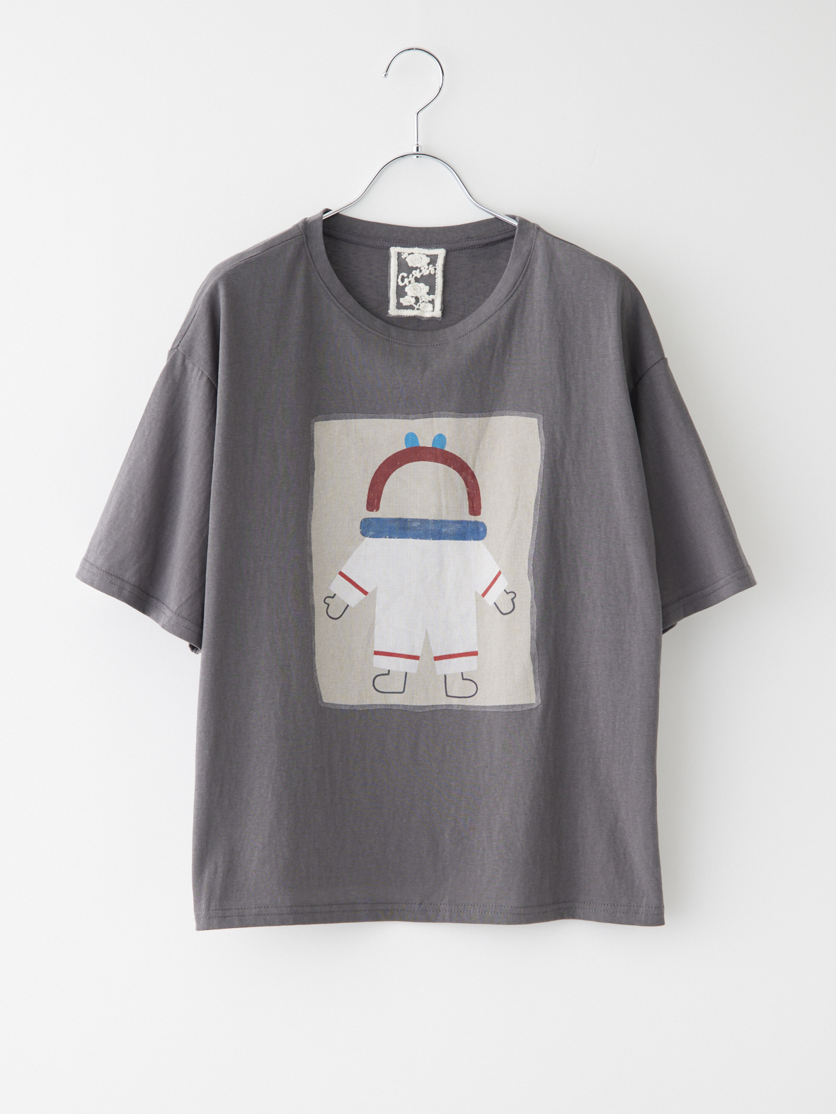 RHUDE ラバーズクラブ ロゴ プリント スラブ コットン Tシャツ loveレタリングラグランハーフスリーブTシャツ | ファッション