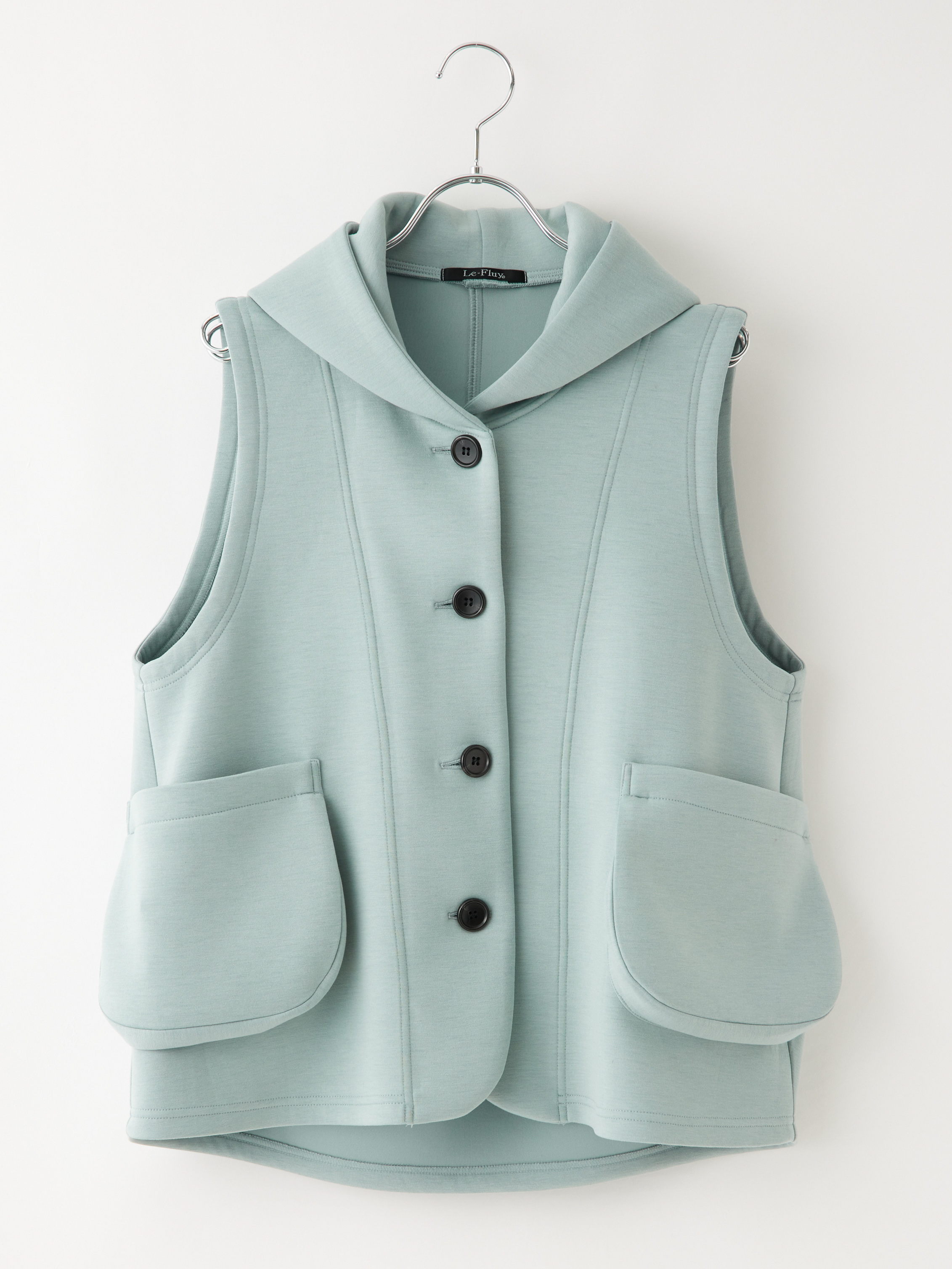 フード付きアウトポケットボンディングベスト la primavera online store