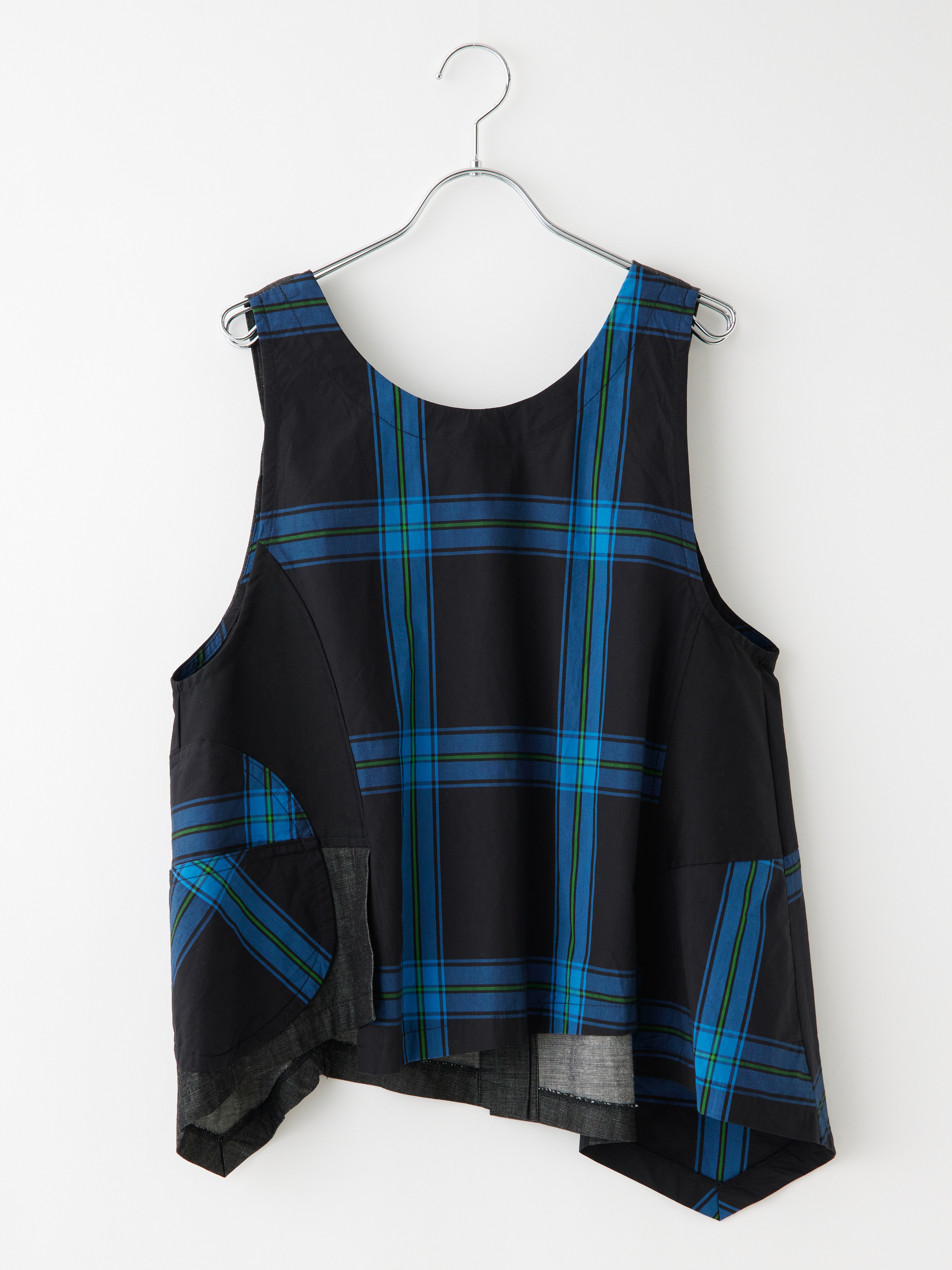 チェック×デニム変形ベスト la primavera online store