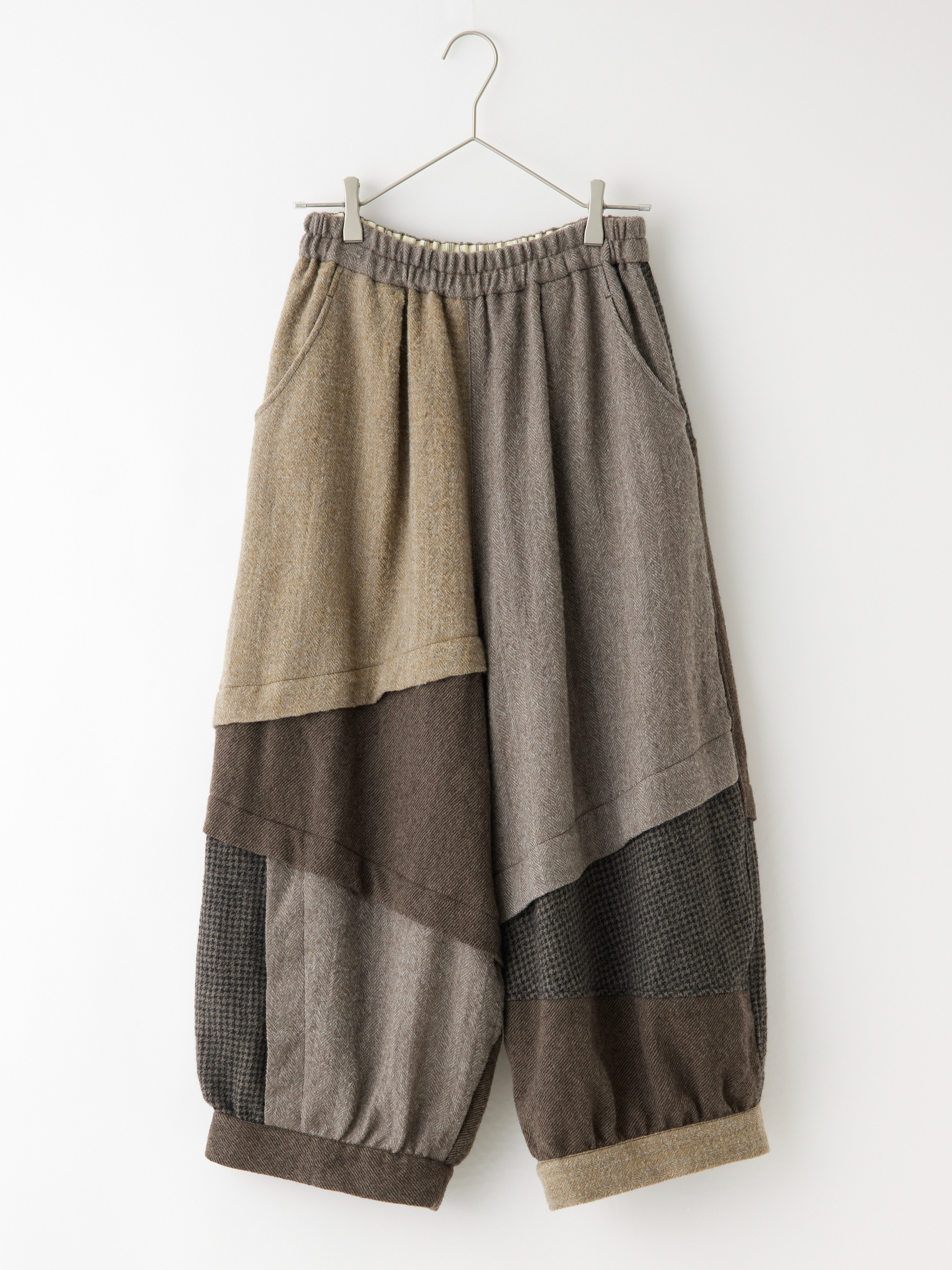 異素材パッチワーク風バルーンパンツ la primavera online store
