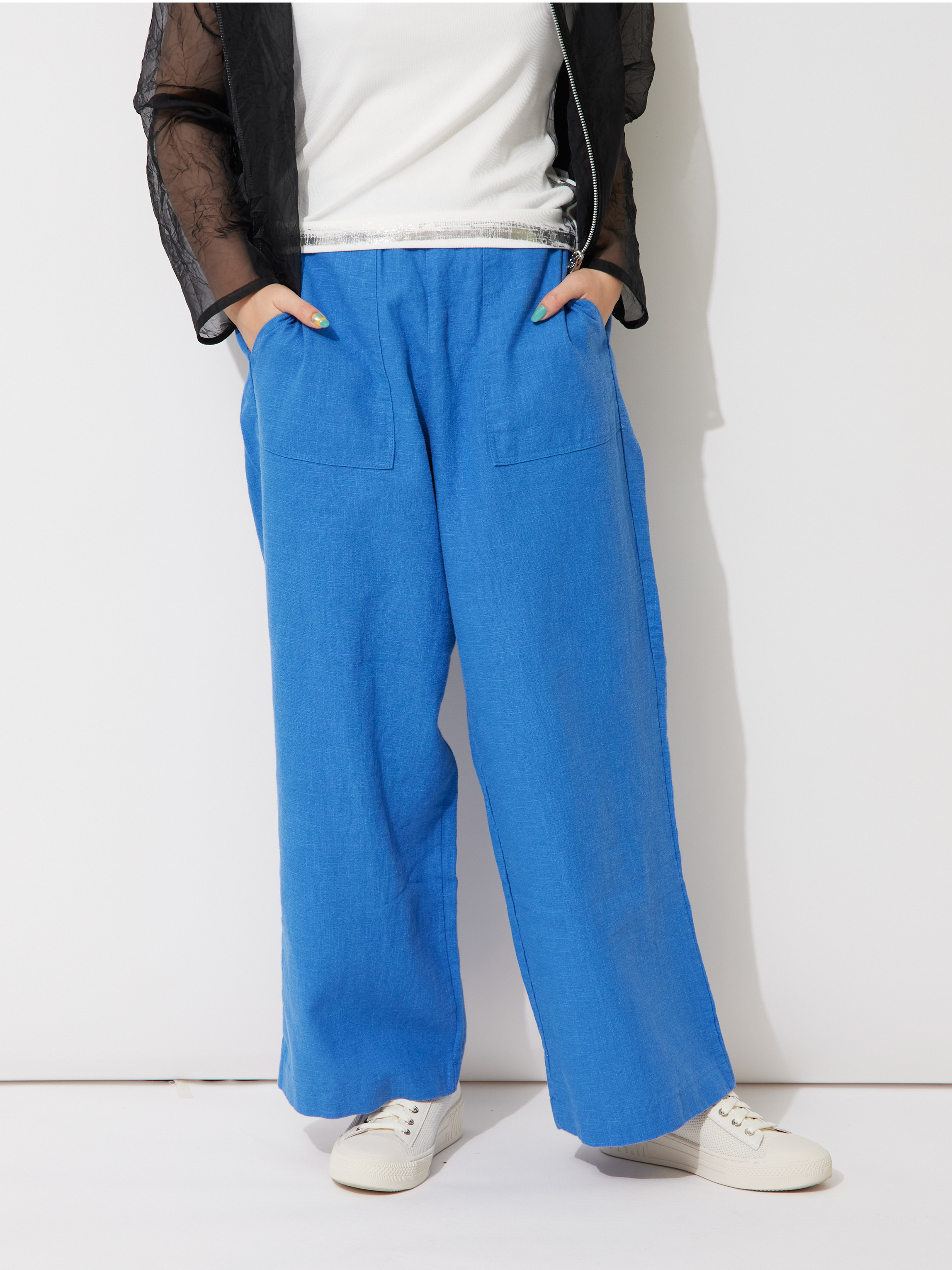 パラスパレス　リネンワイドパンツ パラスパレス Pallas Palace ワイドパンツ ジッパーフライ