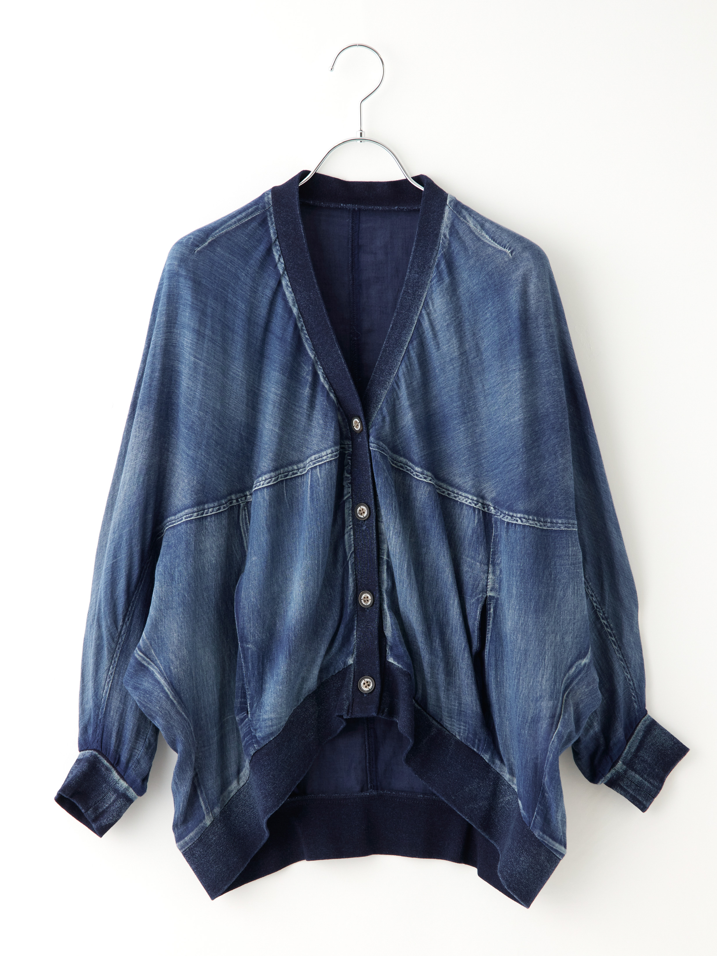 wmmw/ドリカム　 カーディガン　新品未使用 ☆ドイツ発*ZARA*新作*ラッフルトリムニットカーディガン/NV