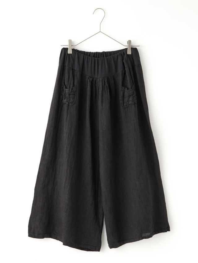 ミニポケット付きリネンワイドパンツ la primavera online store