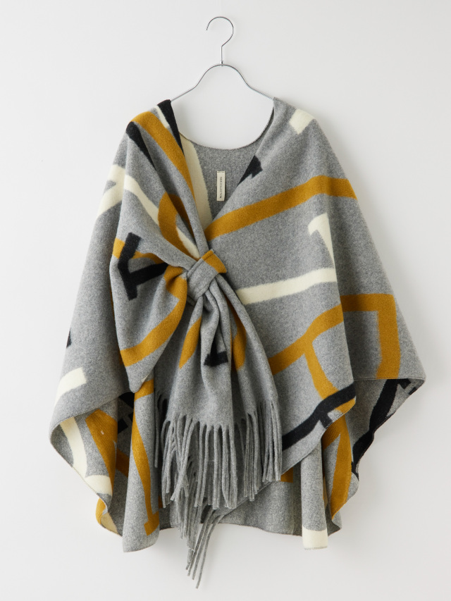 ループ付きカラーロゴBIGポンチョ la primavera online store