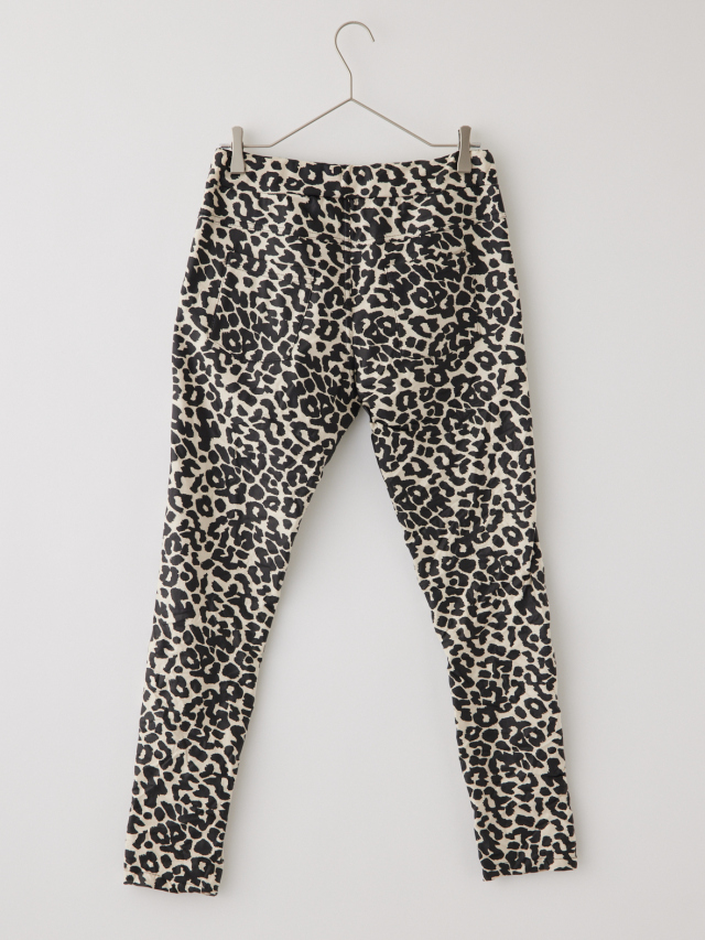 シワ加工レオパードストレッチパンツ la primavera online store 