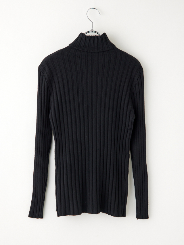 カラー太リブハイネックニット la primavera online store