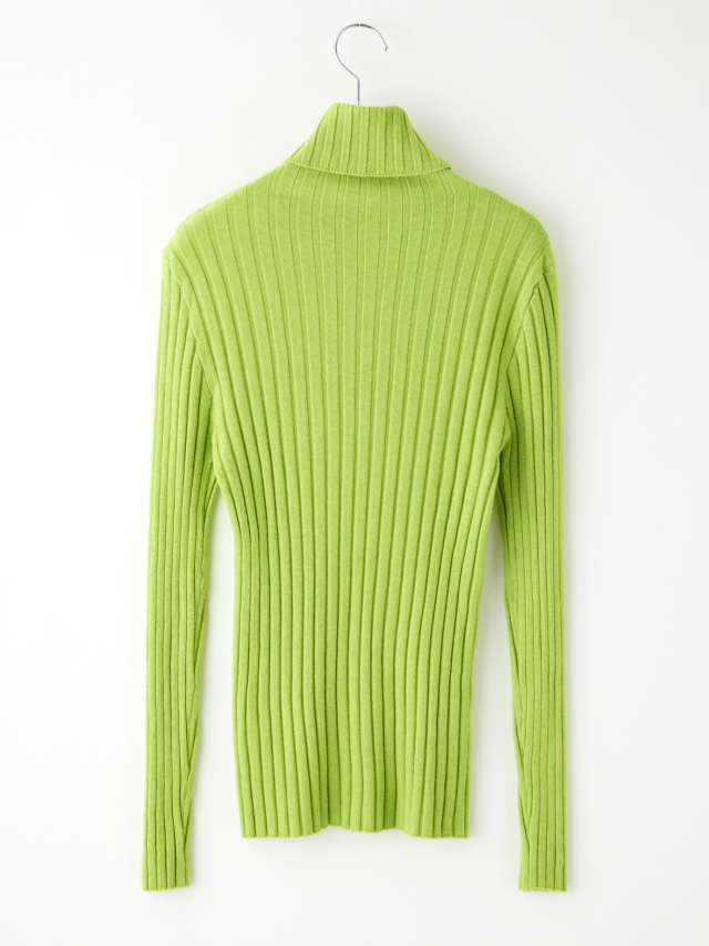 カラー太リブハイネックニット la primavera online store