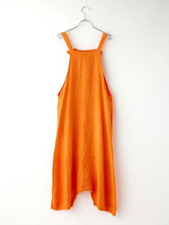 LYBRO サロペット 46 オレンジ リネンカラーサルエルサロペット la primavera online store