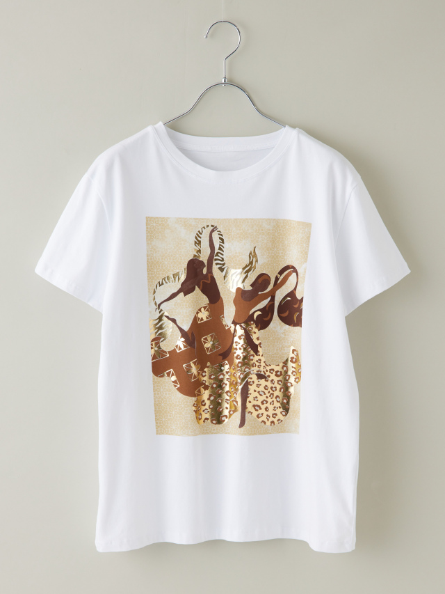 ダンスLADY箔プリントTシャツ la primavera online store