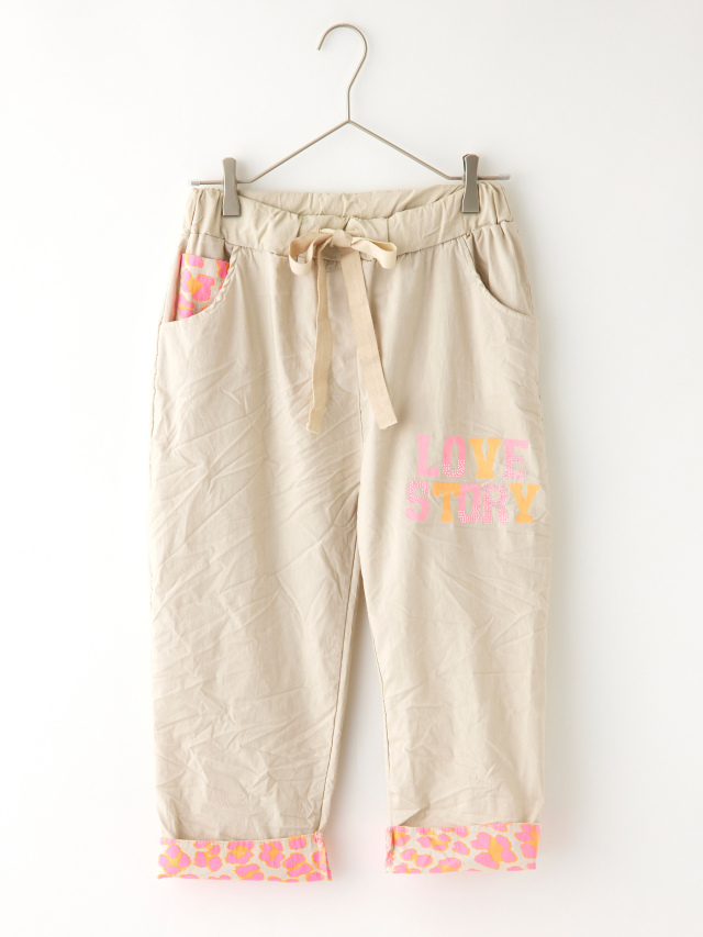 スタッズ付きロールアップハーフパンツ
