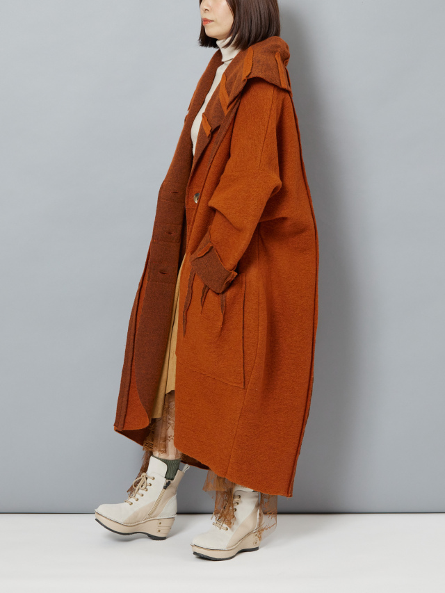 ❤primavera❤ BIGカラーパッチ風圧縮ウールコート la primavera online store