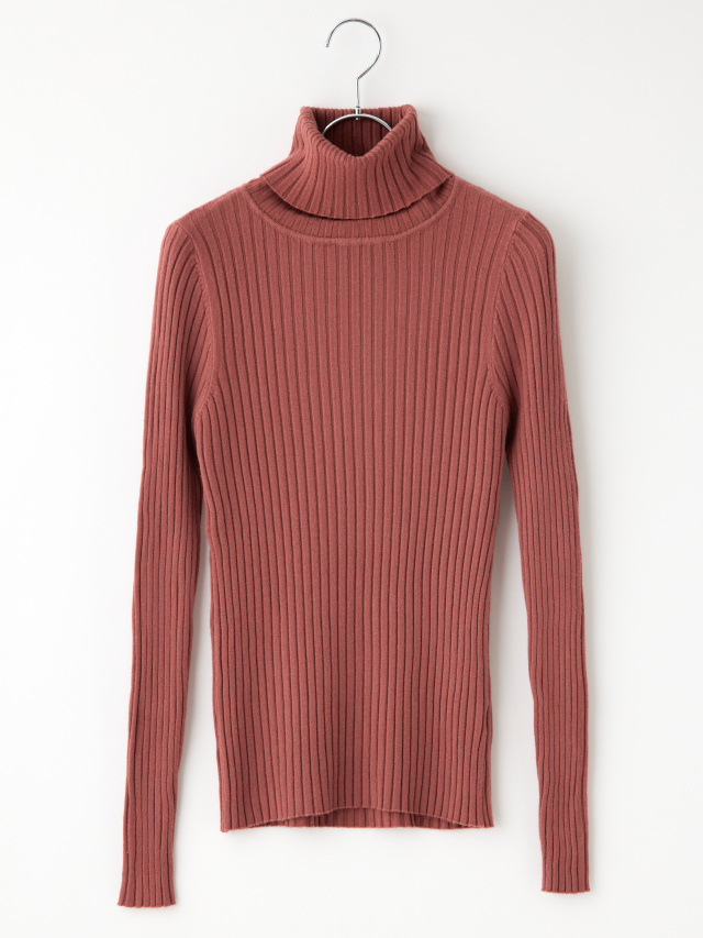 リブタートルネックカラーニット la primavera online store