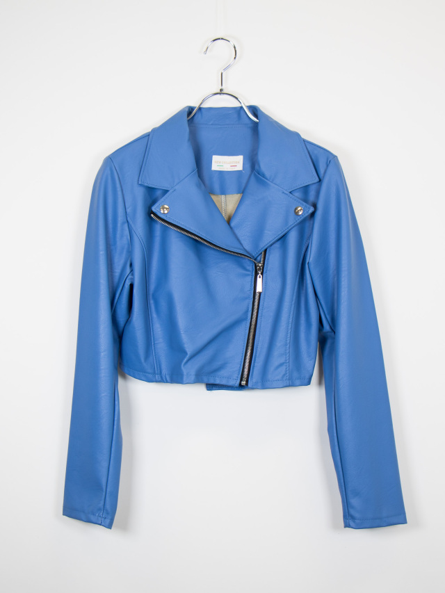 カラーライダースショートジャケット