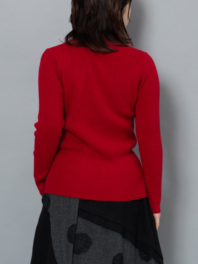 カシミア混リブタートルニット la primavera online store