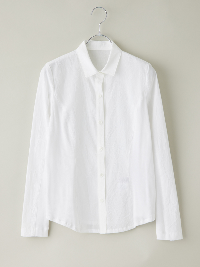 サイドリブしわ加工ワイシャツ
