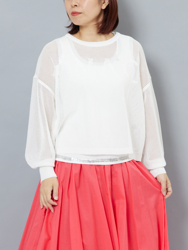 【3/15LIVE】ロゴ入りメッシュニット