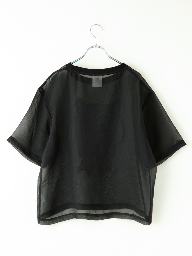 tシャツ 152661：眼鏡リボンネコ柄シアープルオーバー レディース リボンネコ柄シアーTシャツ la primavera online store