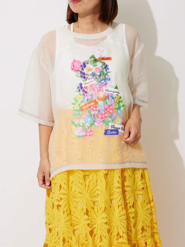 ALBEROBELLA 魚柄 ピンク Tシャツ 9401CT002251S08.jpg