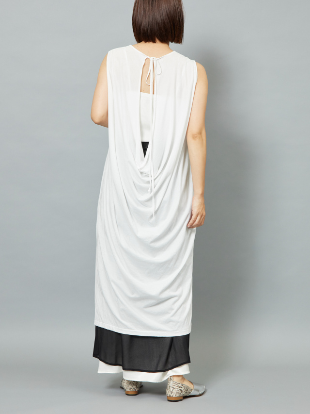 バックストリングドレープノースリワンピ la primavera online store
