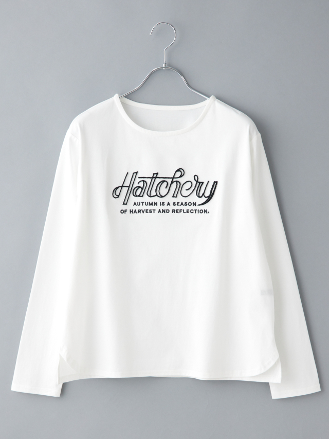 英字立体刺繍ロゴロンT