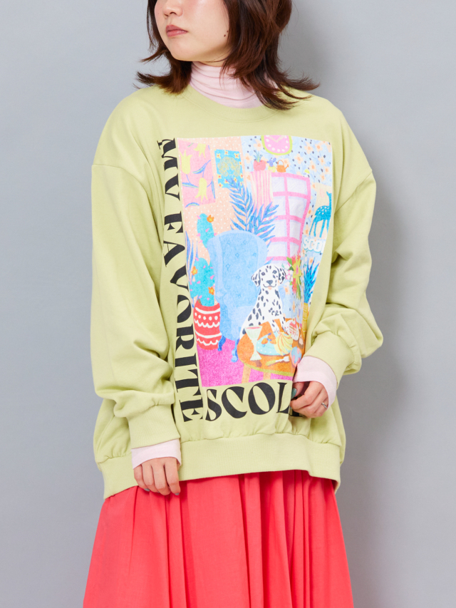 ドッグカフェ裏毛ビッグスウェット la primavera online store