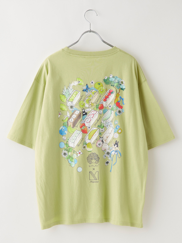 フルーツサンドバックプリントオーバーTシャツ