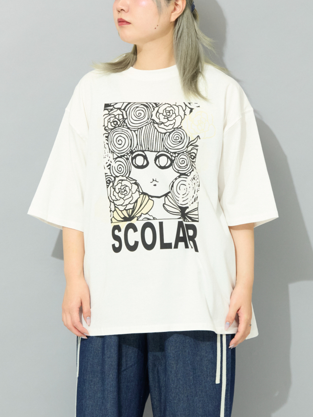 UVプリントローズフラワー女の子Tシャツ