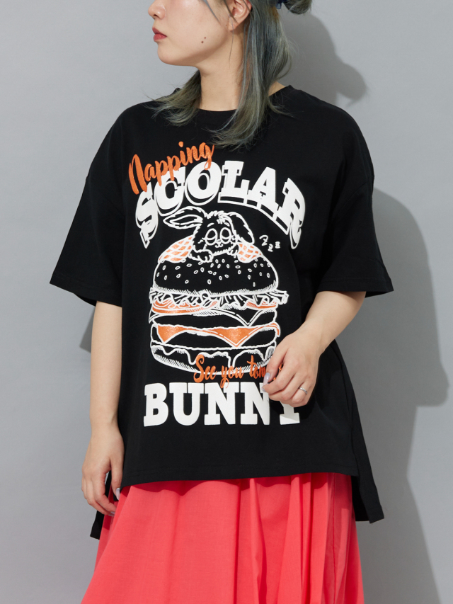 ロゴラメバーガーラビットTシャツ