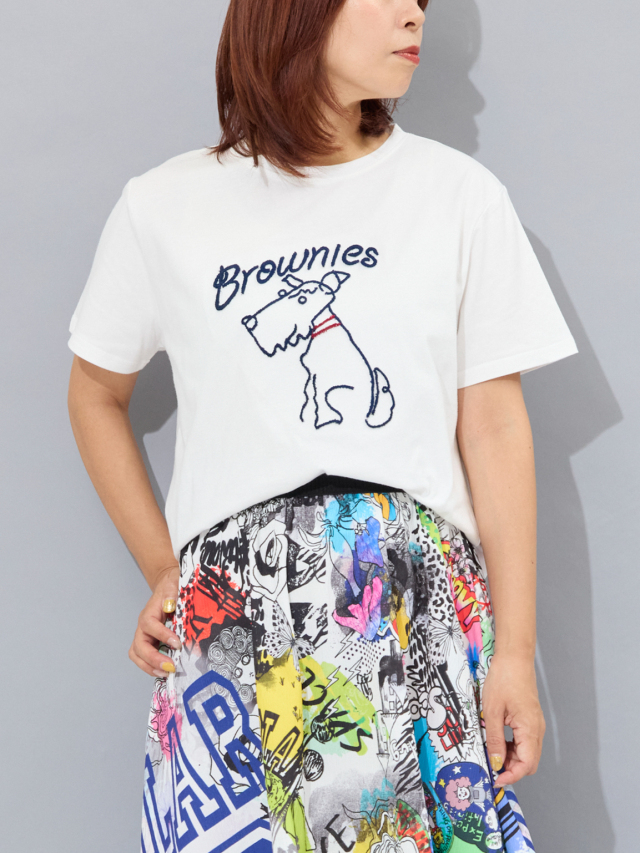 立体DOG刺繍Tシャツ