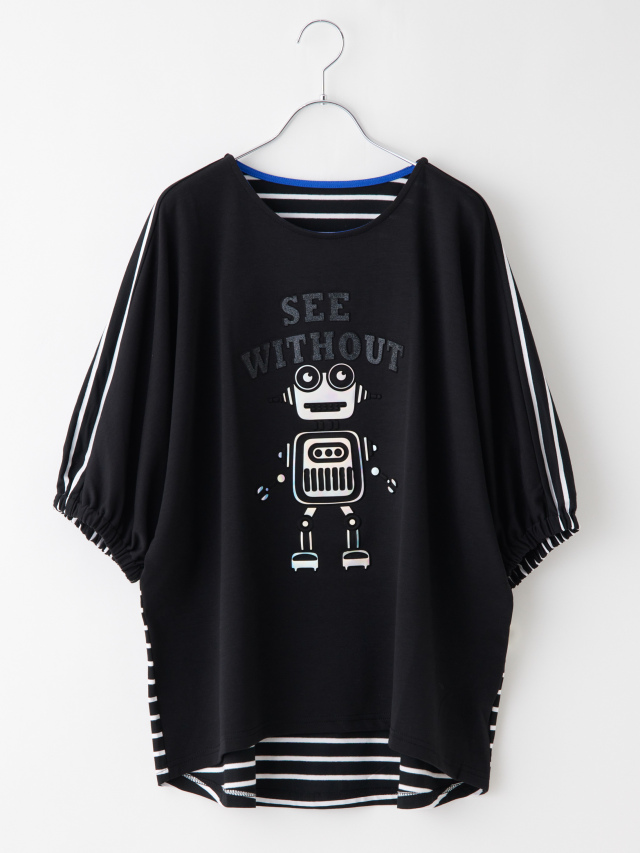 エンボスロボットバックボーダービッグプルオーバー