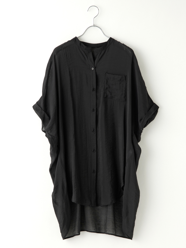 ノーカラーシアーロングブラウス la primavera online store