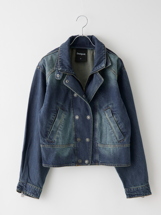 ライダース風デニムジャケット la primavera online store