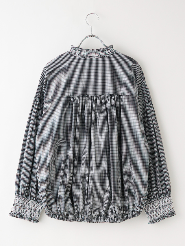 ギャザーステッチチェックシャツ la primavera online store