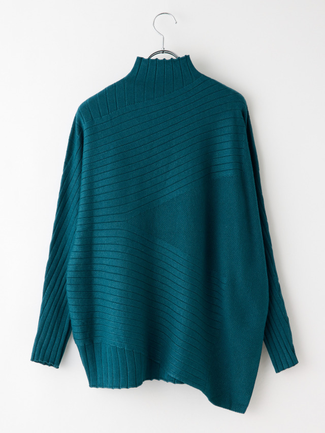変形リブアシンメトリードルマンニット la primavera online store