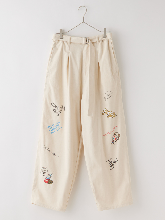 アニマルメッセージコットンパンツ