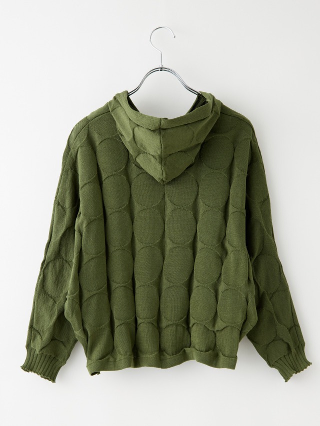 スカーラリブニットトレンカ　グリーン　L 新品 セーラーカラーリブニットプルオーバー ニットトップス 長袖