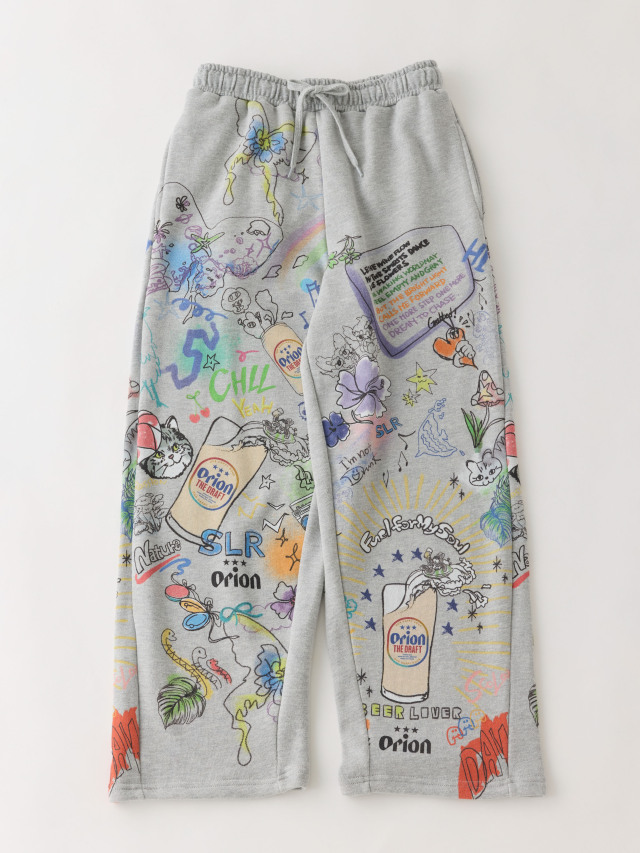 オリオンビールのプリントされた女性用のスウェットパンツ